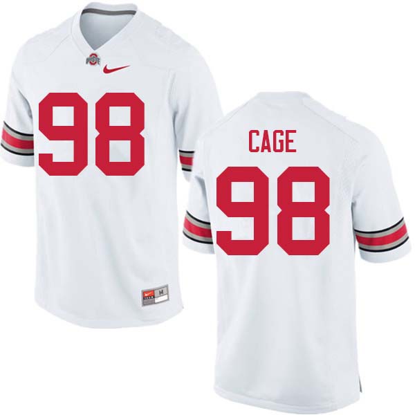 Ohio State Buckeyes #98 Jerron Cage Men Official Jersey White